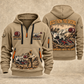 AQM 150 Roadheader Operator quarter zip hoodie in Khaki, front and back views, sample YOUR NAME and SINCE 2000 artwork