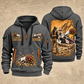 AQM 200 Roadheader Operator quarter zip hoodie in Gray, front and back views, sample YOUR NAME and SINCE 2000 artwork