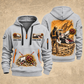 AQM 200 Roadheader Operator quarter zip hoodie in Light Grey, front and back views, sample YOUR NAME and SINCE 2000 artwork