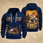 AQM 200 Roadheader Operator quarter zip hoodie in Navy, front and back views, sample YOUR NAME and SINCE 2000 artwork