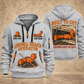 7LS2A Longwall Shearer Operator quarter zip hoodie in Light Grey, front and back views, sample YOUR NAME and SINCE 2000 artwork