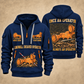 7LS5 Longwall Shearer Operator quarter zip hoodie in Navy, front and back views, sample YOUR NAME and SINCE 2000 artwork