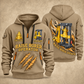 Robbins 34RH Raise Borer Operator quarter zip hoodie in Khaki, front and back views, sample YOUR NAME and SINCE 2000 artwork