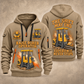 Robbins 53RH Raise Borer Operator quarter zip hoodie in Khaki, front and back views, sample YOUR NAME and SINCE 2000 artwork