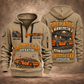 10SC32AA Center-Drive Shuttle Car Operator quarter zip hoodie in Khaki, front and back views, sample YOUR NAME and SINCE 2000 artwork