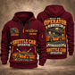 10SC32AA Center-Drive Shuttle Car Operator quarter zip hoodie in Wine Red, front and back views, sample YOUR NAME and SINCE 2000 artwork