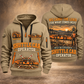21SC04 Low-Seam Shuttle Car Operator quarter zip hoodie in Khaki, front and back views, sample YOUR NAME and SINCE 2000 artwork