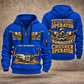 Lokotrack LT1213 Impact Crusher Operator quarter zip hoodie in Blue, front and back views, sample YOUR NAME and SINCE 2000 artwork