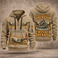 Lokotrack LT1213 Impact Crusher Operator quarter zip hoodie in Khaki, front and back views, sample YOUR NAME and SINCE 2000 artwork