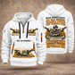 Lokotrack LT1213 Impact Crusher Operator quarter zip hoodie in White, front and back views, sample YOUR NAME and SINCE 2000 artwork