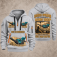 Premiertrak 400X Jaw Crusher Operator quarter zip hoodie in Light Grey, front and back views, sample YOUR NAME and SINCE 2000 artwork