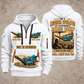 Premiertrak 400X Jaw Crusher Operator quarter zip hoodie in White, front and back views, sample YOUR NAME and SINCE 2000 artwork