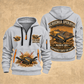 Warrior 1800 Screener Operator quarter zip hoodie in Light Grey, front and back views, sample YOUR NAME and SINCE 2000 artwork