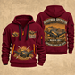 Warrior 1800 Screener Operator quarter zip hoodie in Wine Red, front and back views, sample YOUR NAME and SINCE 2000 artwork