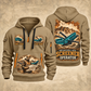 Chieftain 2100X 3-Deck Screener Operator quarter zip hoodie in Khaki, front and back views, sample YOUR NAME and SINCE 2000 artwork