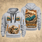 Chieftain 2100X 3-Deck Screener Operator quarter zip hoodie in Light Grey, front and back views, sample YOUR NAME and SINCE 2000 artwork