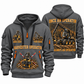 Ponsse Scorpion King Harvester Operator quarter zip hoodie in Gray, front and back views, sample YOUR NAME and SINCE 2000 artwork