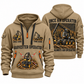 Ponsse Scorpion King Harvester Operator quarter zip hoodie in Khaki, front and back views, sample YOUR NAME and SINCE 2000 artwork