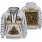Ponsse Scorpion King Harvester Operator quarter zip hoodie in Light Grey, front and back views, sample YOUR NAME and SINCE 2000 artwork
