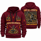 Ponsse Scorpion King Harvester Operator quarter zip hoodie in Wine Red, front and back views, sample YOUR NAME and SINCE 2000 artwork
