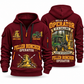 John Deere 643L-II Feller Buncher Operator quarter zip hoodie in Wine Red, front and back views, sample YOUR NAME and SINCE 2000 artwork