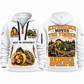 John Deere 748L-II Skidder Operator quarter zip hoodie in White, front and back views, sample YOUR NAME and SINCE 2000 artwork