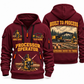 Tigercat 850 with 568 Processor Operator quarter zip hoodie in Wine Red, front and back views, sample YOUR NAME and SINCE 2000 artwork