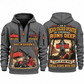 Kalmar DRG450-65S5 Reach Stacker quarter zip hoodie in Gray, front and back views, sample YOUR NAME and SINCE 2000 artwork