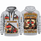 Kalmar DRG450-65S5 Reach Stacker quarter zip hoodie in Light Grey, front and back views, sample YOUR NAME and SINCE 2000 artwork