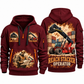 Taylor XRS-9972 Reach Stacker quarter zip hoodie in Wine Red, front and back views, sample YOUR NAME and SINCE 2000 artwork
