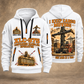 Taylor XLC-975 Container Handler quarter zip hoodie in White, front and back views, sample YOUR NAME and SINCE 2000 artwork