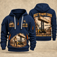 Hyster H1050XD-CH5 Container Handler quarter zip hoodie in Navy, front and back views, sample YOUR NAME and SINCE 2000 artwork