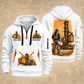 Taylor XEC-207/8 Empty Container Handler quarter zip hoodie in White, front and back views, sample YOUR NAME and SINCE 2000 artwork