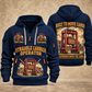 Kalmar AutoStrad Hybrid Straddle Carrier - TraPac Configuration quarter zip hoodie in Navy, front and back views, sample YOUR NAME and SINCE 2000 artwork