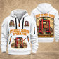 Kalmar AutoStrad Hybrid Straddle Carrier - TraPac Configuration quarter zip hoodie in White, front and back views, sample YOUR NAME and SINCE 2000 artwork
