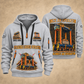 Konecranes Noell Hybrid Straddle Carrier - PNCT Configuration quarter zip hoodie in Light Grey, front and back views, sample YOUR NAME and SINCE 2000 artwork