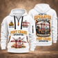 Liebherr STS 69 m Port Crane - PNCT Configuration quarter zip hoodie in White, front and back views, sample YOUR NAME and SINCE 2000 artwork
