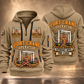 Konecranes Hybrid RTG Port Crane - Savannah Configuration quarter zip hoodie in Khaki, front and back views, sample YOUR NAME and SINCE 2000 artwork