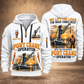 Liebherr LHM 550 Electric High-Rise Port Crane quarter zip hoodie in White, front and back views, sample YOUR NAME and SINCE 2000 artwork