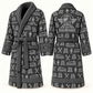 Personalized Railroader Bathrobe slate front and back