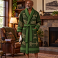 Personalized Railroader Bathrobe - Blueprint Workshop lifestyle view