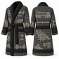 Personalized Railroader Bathrobe - Blueprint Workshop slate front and back view
