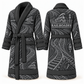 Personalized Railroader Bathrobe - Contour Lines slate front and back view
