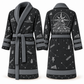 Personalized Railroader Bathrobe - Night Shift slate front and back view
