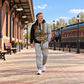 railroader full-zip hoodie and matching joggers - adult male lifestyle