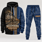 railroader full-zip hoodie and matching joggers - navy catalog view