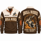 Eight Seconds. All Heart. personalized bull riding rodeo sports sweatshirt in Brown – RDO01
