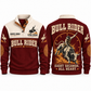 Eight Seconds. All Heart. personalized bull riding rodeo sports sweatshirt in Jujube Red – RDO01