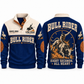 Eight Seconds. All Heart. personalized bull riding rodeo sports sweatshirt in Navy – RDO01