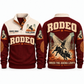 Under the Arena Lights personalized bull riding rodeo sports sweatshirt in Jujube Red – RDO02